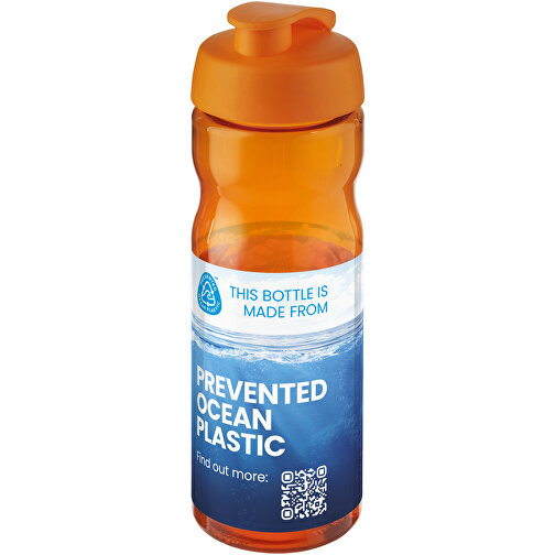 H2O Active® Eco Base 650 Ml Sportflasche Mit Klappdeckel , orange, PCR Kunststoff, PP Kunststoff, 22,10cm (Höhe), Bild 2