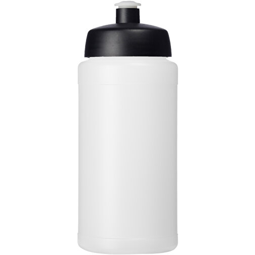 Baseline® Plus 500 Ml Sportflasche , schwarz / transparent weiß, HDPE Kunststoff, PP Kunststoff, 18,50cm (Höhe), Bild 3