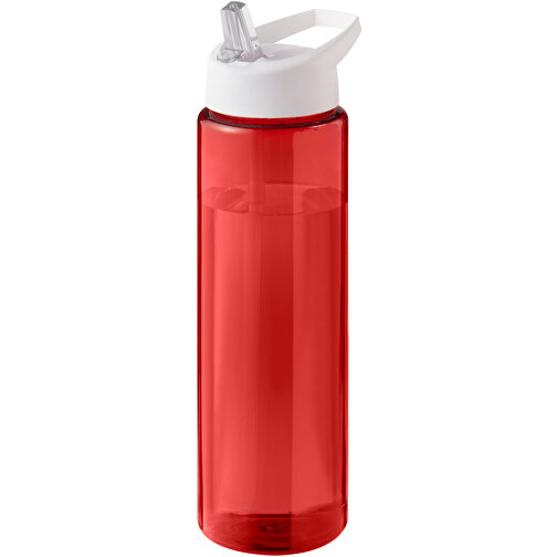 H2O Active® Eco Vibe 850 Ml Sportflasche Mit Ausgussdeckel , rot / weiss, PCR Kunststoff, 72% PP Kunststoff, 17% SAN Kunststoff, 11% PE Kunststoff, 24,20cm (Höhe), Bild 1