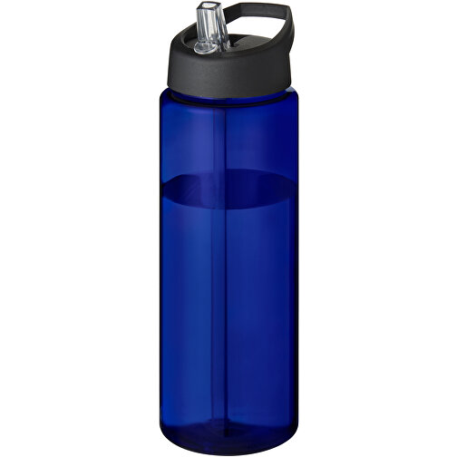 H2O Active® Eco Vibe 850 Ml Sportflasche Mit Ausgussdeckel , blau / schwarz, PCR Kunststoff, 72% PP Kunststoff, 17% SAN Kunststoff, 11% PE Kunststoff, 24,20cm (Höhe), Bild 1