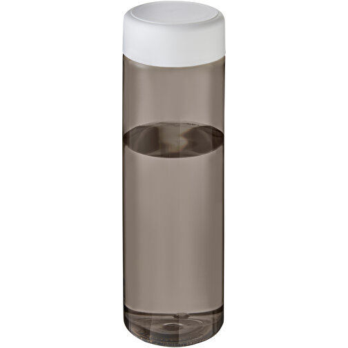 H2O Active® Eco Vibe 850 Ml Wasserflasche Mit Drehdeckel , kohle / weiß, PCR Kunststoff, PP Kunststoff, 22,90cm (Höhe), Bild 1