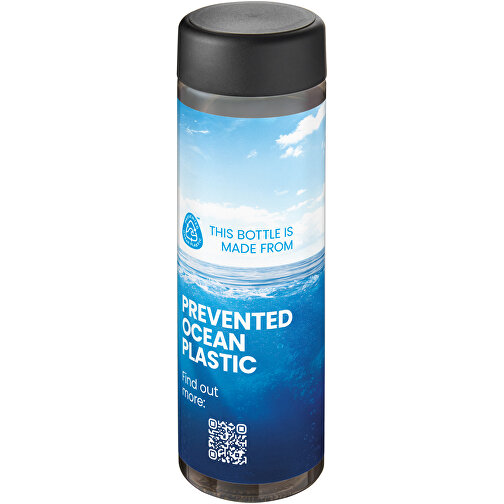 H2O Active® Eco Vibe 850 Ml Wasserflasche Mit Drehdeckel , kohle / schwarz, PCR Kunststoff, PP Kunststoff, 22,90cm (Höhe), Bild 2