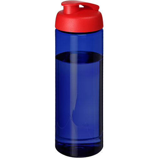 H2O Active® Eco Vibe 850 Ml Sportflasche Mit Klappdeckel , blau / rot, PCR Kunststoff, PP Kunststoff, 24,40cm (Höhe), Bild 1