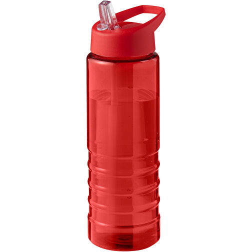 H2O Active® Eco Treble 750 Ml Sportflasche Mit Stülpdeckel , rot / rot, PCR Kunststoff, 72% PP Kunststoff, 17% SAN Kunststoff, 11% PE Kunststoff, 22,80cm (Höhe), Bild 1