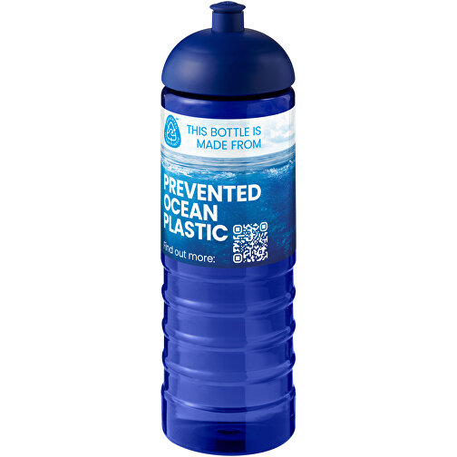 H2O Active® Eco Treble 750 Ml Sportflasche Mit Stülpdeckel , blau / blau, PCR Kunststoff, 90% PP Kunststoff, 10% TPE Kunststoff, 23,30cm (Höhe), Bild 2