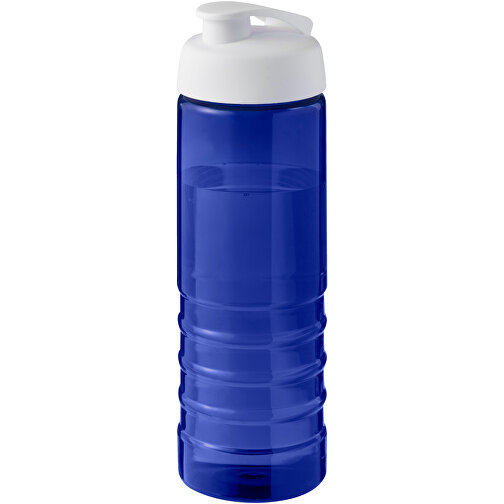 H2O Active® Eco Treble 750 Ml Sportflasche Mit Stülpdeckel , blau / weiss, PCR Kunststoff, PP Kunststoff, 23,10cm (Höhe), Bild 1