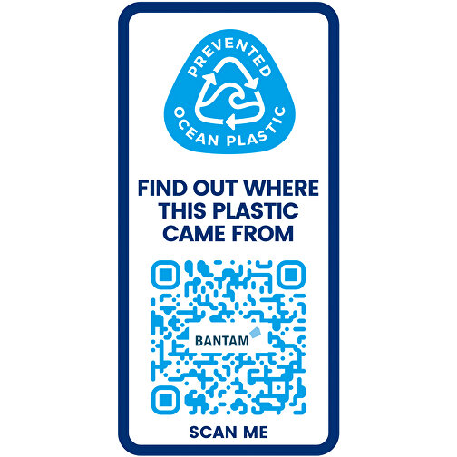 H2O Active® Eco Treble 750 Ml Sportflasche Mit Stülpdeckel , blau / weiß, PCR Kunststoff, PP Kunststoff, 23,10cm (Höhe), Bild 4