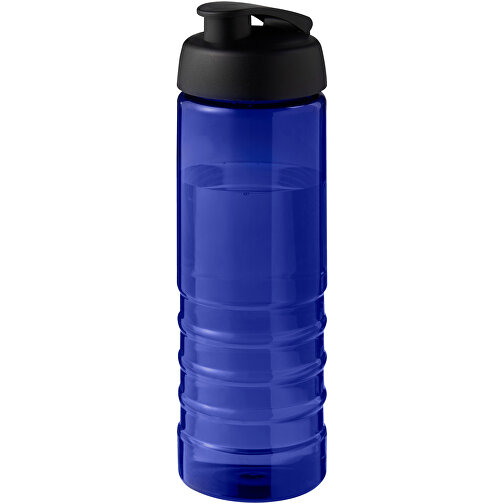 H2O Active® Eco Treble 750 Ml Sportflasche Mit Stülpdeckel , blau / schwarz, PCR Kunststoff, PP Kunststoff, 23,10cm (Höhe), Bild 1