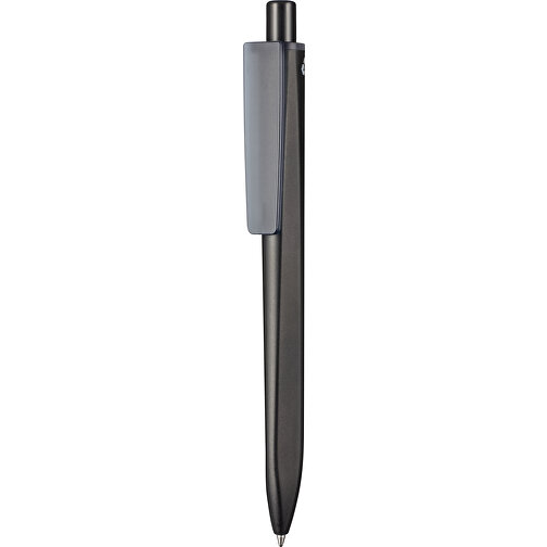 Kugelschreiber RIDGE SCHWARZ RECYCLED , Ritter-Pen, schwarz recycled/topas grau recycled, ABS-Kunststoff, 141,00cm (Länge), Bild 1
