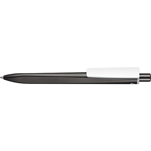 Kugelschreiber RIDGE SCHWARZ RECYCLED , Ritter-Pen, schwarz recycled/weiß recycled, ABS-Kunststoff, 141,00cm (Länge), Bild 3
