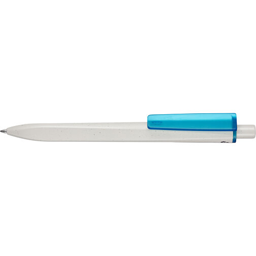 Kugelschreiber RIDGE GRAU RECYCLED , Ritter-Pen, grau recycled/caribic-blau recycled, ABS-Kunststoff, 141,00cm (Länge), Bild 3