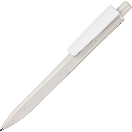 Kugelschreiber RIDGE GRAU RECYCLED , Ritter-Pen, grau recycled/weiß recycled, ABS-Kunststoff, 141,00cm (Länge), Bild 2