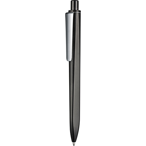 Kugelschreiber RIDGE M , Ritter-Pen, schwarz, ABS u. Metall, 14,10cm (Länge), Bild 1