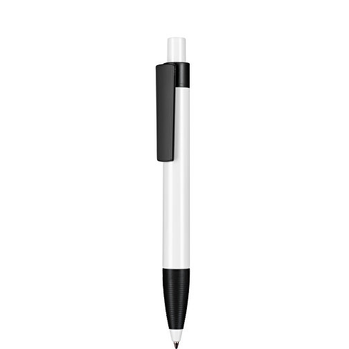 Kugelschreiber SCREEN , Ritter-Pen, weiß/schwarz, ABS-Kunststoff, 145,00cm (Länge), Bild 1