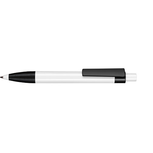 Kugelschreiber SCREEN , Ritter-Pen, weiß/schwarz, ABS-Kunststoff, 145,00cm (Länge), Bild 3
