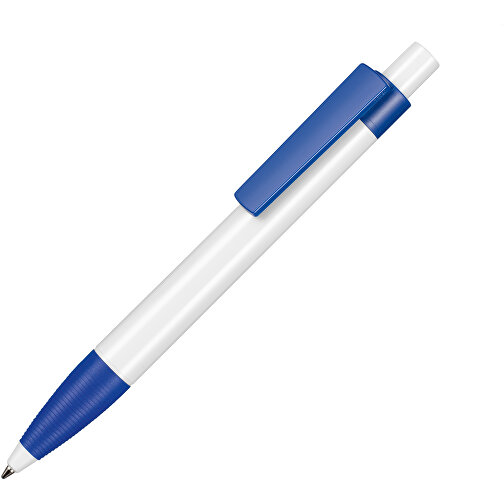 Kugelschreiber SCREEN , Ritter-Pen, weiß/azur-blau, ABS-Kunststoff, 145,00cm (Länge), Bild 2