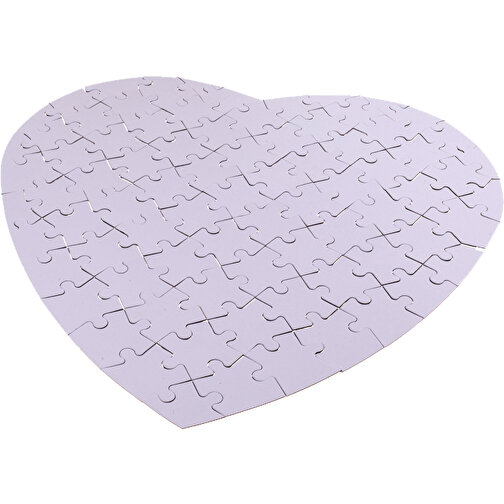 Puzzle a forma di cuore bianco su cui scrivere, 80 pezzi, Immagine 2
