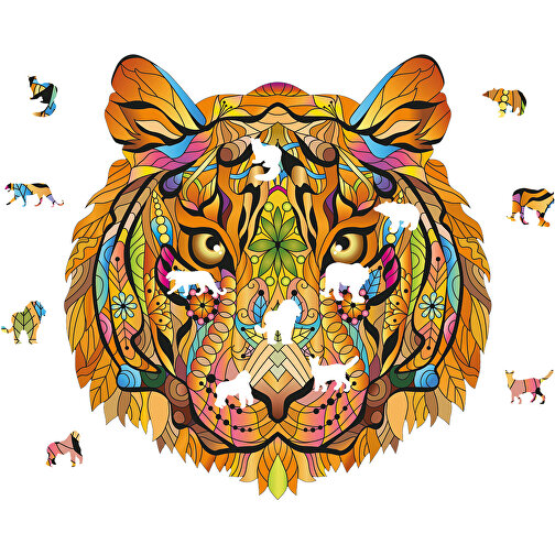 Puzzle in legno arcobaleno Tiger 138 pezzi., Immagine 3