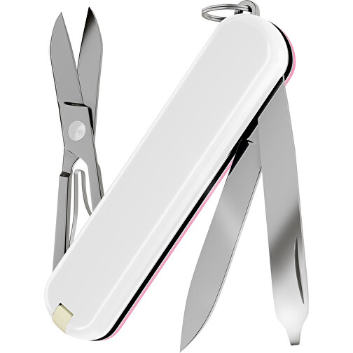CLASSIC SD COLORS - Victorinox Schweizer Messer , Victorinox, Cherry Blossom / Falling Snow, hochlegierter, rostfreier Stahl, 5,80cm x 0,90cm x 1,80cm (Länge x Höhe x Breite), Bild 2