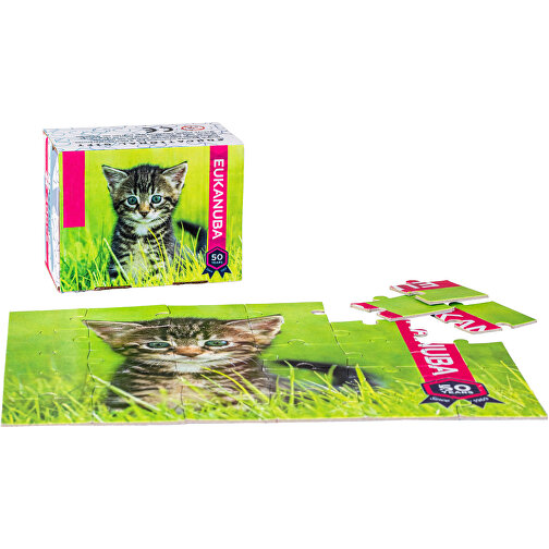 Puzzle Box Klein - Recycelt , Green&Good, weiß, recycelte Pappe, 7,00cm x 5,50cm x 4,00cm (Länge x Höhe x Breite), Bild 2