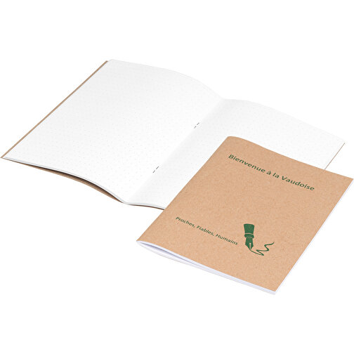 A5 Kraftpapier Singer Notizbuch - Recycelt , Green&Good, braun, recyceltes Papier, 0,50cm x 20,50cm x 14,50cm (Länge x Höhe x Breite), Bild 2