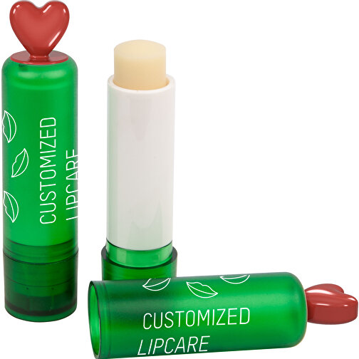 Lippenpflegestift 'Lipcare Heart' , grün, Kunststoff, 7,80cm (Höhe), Bild 1