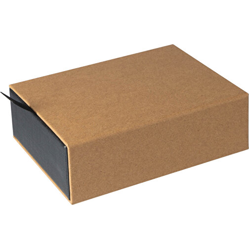 Luxusbox Doppel , schwarz, Recycelter Karton, 13,20cm x 4,50cm x 10,00cm (Länge x Höhe x Breite), Bild 2