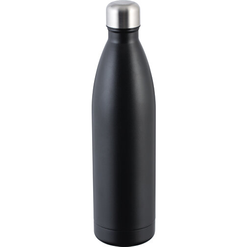 Thermotrinkflasche RETUMBLER-NIZZA XXL , Retumbler, schwarz / silber, Edelstahl, Kunststoff, Silikon, 33,50cm x 4,50cm x 8,65cm (Länge x Höhe x Breite), Bild 2
