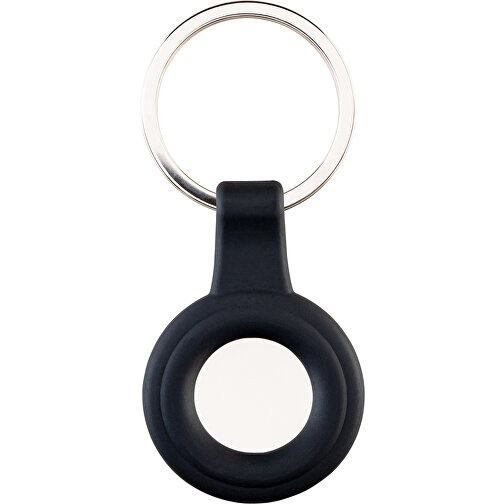 Schlüsselanhänger RE98-PORTOLA , Re98, schwarz / silber, Metall, Silikon, 5,30cm x 0,80cm x 3,60cm (Länge x Höhe x Breite), Bild 3