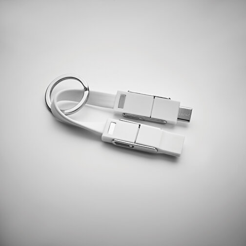 Key C , weiss, Kunststoff, 7,30cm x 1,00cm x 1,40cm (Länge x Höhe x Breite), Bild 13