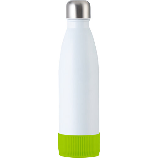 Thermoflasche RETUMBLER MyTOULON , Retumbler, weiß / hellgrün, Edelstahl, Kunststoff, Silikon, 4,30cm x 26,00cm x 7,00cm (Länge x Höhe x Breite), Bild 1