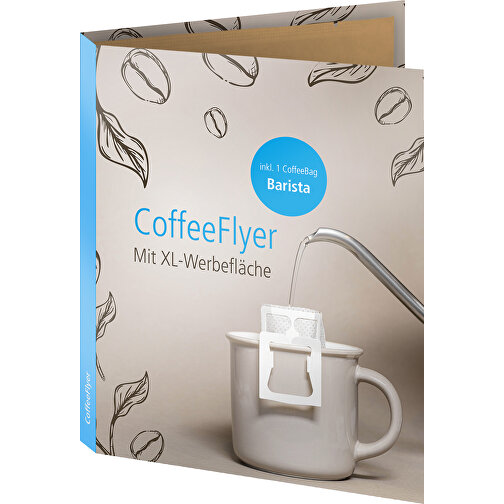 CoffeeFlyer - Barista - Naturbraun , braun, Papier, 13,50cm x 1,00cm x 11,00cm (Länge x Höhe x Breite), Bild 1