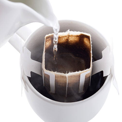 CoffeeBag - Gourmet - Weiss , weiss, Papier, 12,00cm x 0,90cm x 10,00cm (Länge x Höhe x Breite), Bild 9