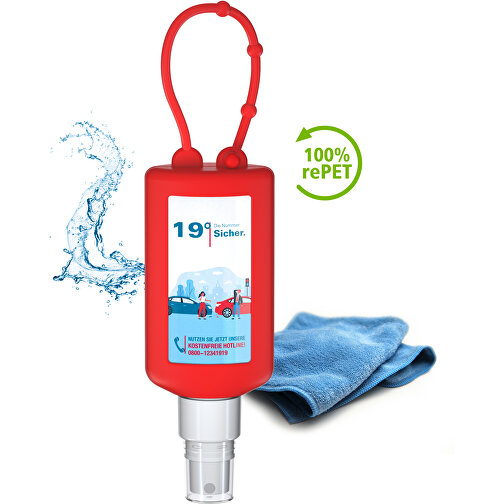 Detergente abitacolo auto, 50 ml rosso paraurti, etichetta carrozzeria (R-PET), Immagine 2