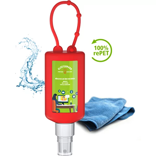 Nettoyant pour Smartphone et Lieu de Travail, 50 ml Bumper rouge, Body Label (R-PET), Image 2