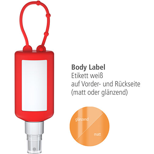 Srodek do czyszczenia smartfonów i miejsc pracy, 50 ml Bumper czerwony, Body Label (R-PET), Obraz 4