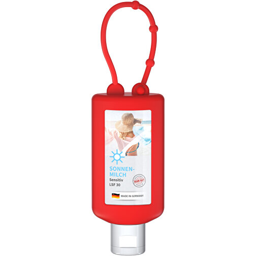 Solmelk SPF 30 (sens.), 50 ml Bumper (rød), Body Label (R-PET), Bilde 1