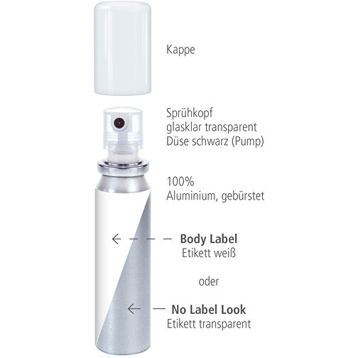 Lavendel-Spray, 20 Ml, No Label Look (Alu Look) , Recyceltes Aluminium & PP (Kappe), 2,20cm x 10,40cm x 2,20cm (Länge x Höhe x Breite), Bild 4