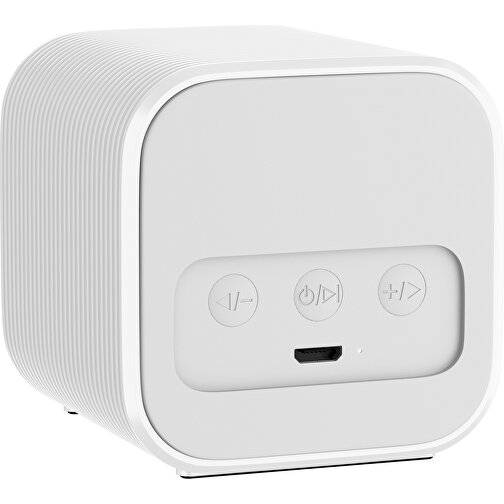Bluetooth-Lautsprecher Double-Sound , dunkelbraun / weiß, ABS Kunststoff, 6,00cm x 6,00cm x 6,00cm (Länge x Höhe x Breite), Bild 2