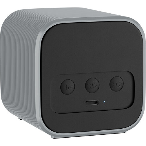 Bluetooth-Lautsprecher Double-Sound , schwarz / silber, ABS Kunststoff, 6,00cm x 6,00cm x 6,00cm (Länge x Höhe x Breite), Bild 2