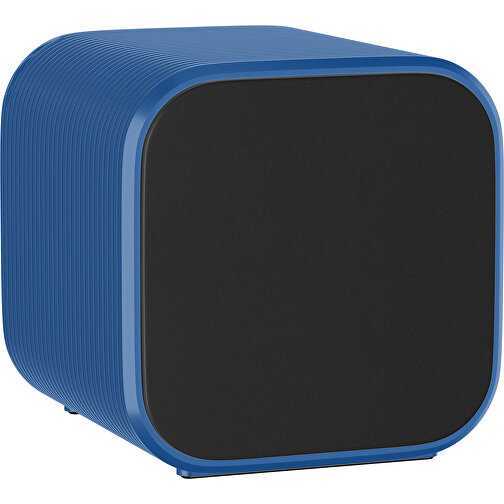 Bluetooth-Lautsprecher Double-Sound , schwarz / dunkelblau, ABS Kunststoff, 6,00cm x 6,00cm x 6,00cm (Länge x Höhe x Breite), Bild 1