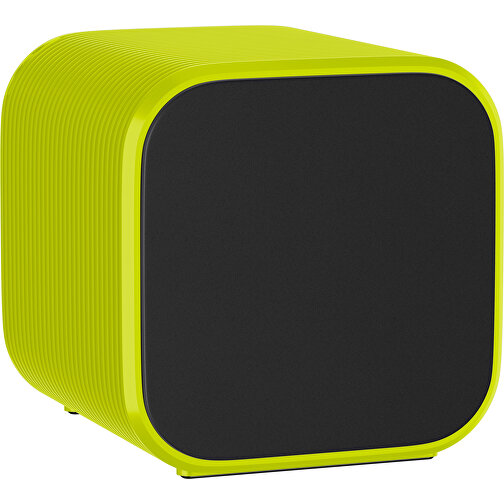 Bluetooth-Lautsprecher Double-Sound , schwarz / hellgrün, ABS Kunststoff, 6,00cm x 6,00cm x 6,00cm (Länge x Höhe x Breite), Bild 1