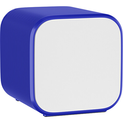 Bluetooth-Lautsprecher Double-Sound , weiß / blau, ABS Kunststoff, 6,00cm x 6,00cm x 6,00cm (Länge x Höhe x Breite), Bild 1