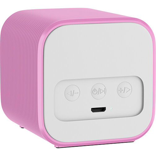 Bluetooth-Lautsprecher Double-Sound , rosa, ABS Kunststoff, 6,00cm x 6,00cm x 6,00cm (Länge x Höhe x Breite), Bild 2