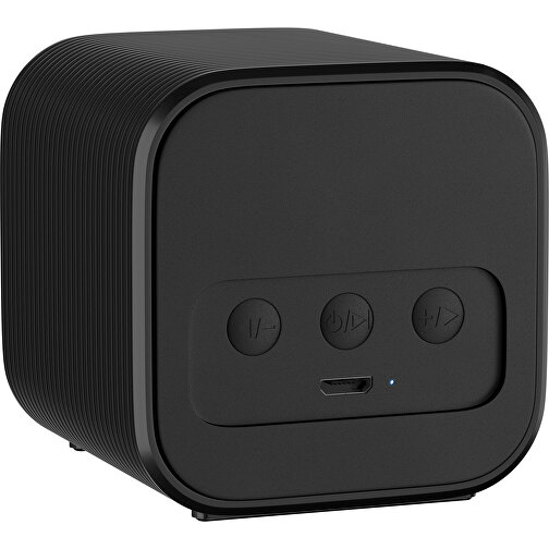Bluetooth-Lautsprecher Double-Sound , hellgrau / schwarz, ABS Kunststoff, 6,00cm x 6,00cm x 6,00cm (Länge x Höhe x Breite), Bild 2