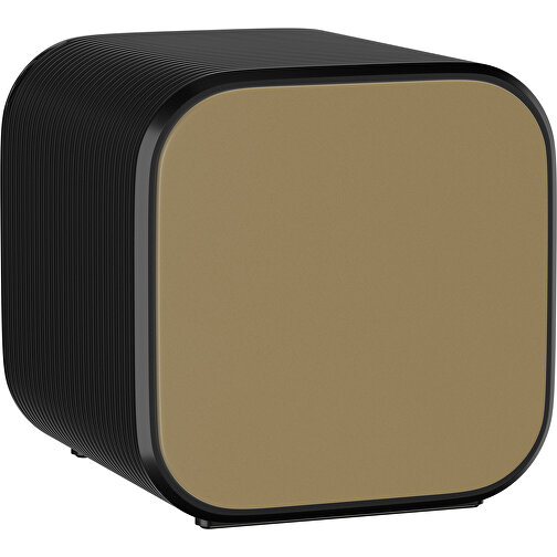 Bluetooth-Lautsprecher Double-Sound , gold / schwarz, ABS Kunststoff, 6,00cm x 6,00cm x 6,00cm (Länge x Höhe x Breite), Bild 1
