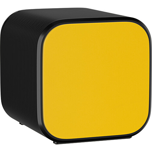 Bluetooth-Lautsprecher Double-Sound , sonnengelb / schwarz, ABS Kunststoff, 6,00cm x 6,00cm x 6,00cm (Länge x Höhe x Breite), Bild 1