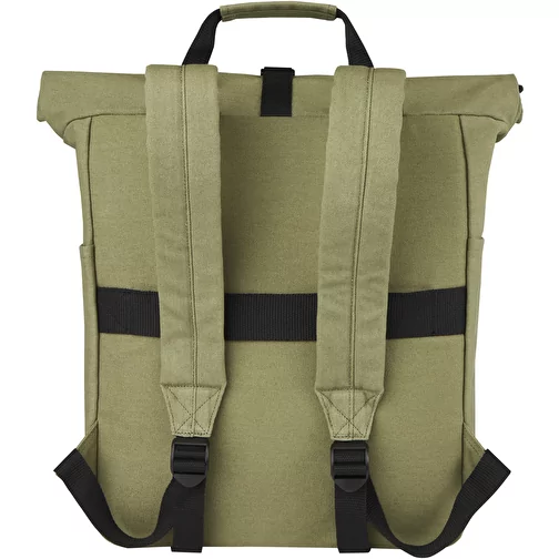 Sac à dos pour ordinateur portable Joey de 15 L en toile recyclée GRS 15 pouces avec dessus enro, Image 4