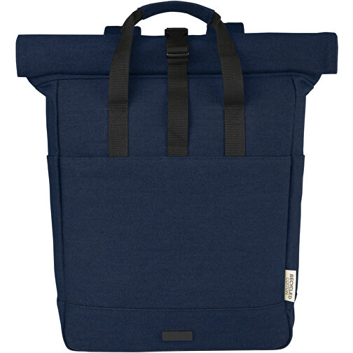 Joey 15-calowy plecak na laptopa z płótna z recyklingu z certyfikatem GRS o pojemności 15 l, Obraz 3