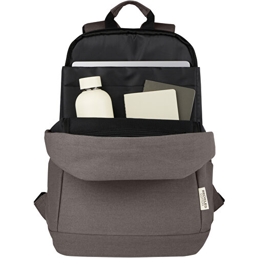 Joey 15,6-calowy plecak na laptopa z płótna z recyklingu z certyfikatem GRS o pojemności 18 l, Obraz 5